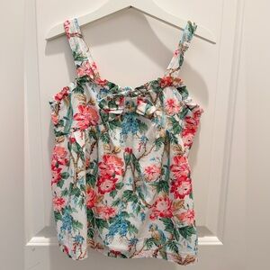Janie and Jack White and Red Floral TANKTOP size 7
